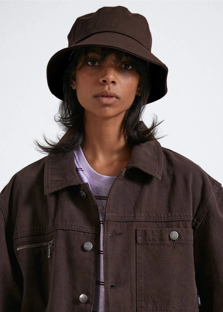 SALE Afends Unisex Richmond - Organic Denim Bucket Hat - Coffee 4 SALE Afends Unisex Richmond - Organic Denim Bucket Hat - Coffee
