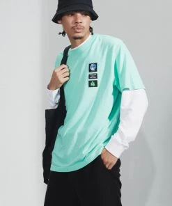 Afends Mens Construct - Hemp Retro Graphic T-Shirt - Mint