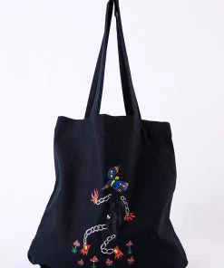 Clothing Afends Unisex Mushy - Recycled Tote Bag - Black