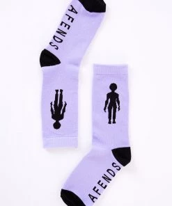 Clothing Afends Unisex Crop Circles - Hemp Crew Socks - Violet Wash