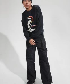 Clothing Afends Mens Fendsa - Recycled Spray Pants - Charcoal