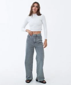 Afends Womens Bella - Organic Denim Baggy Jeans - Faded Steel 13 Afends Womens Bella - Organic Denim Baggy Jeans - Faded Steel