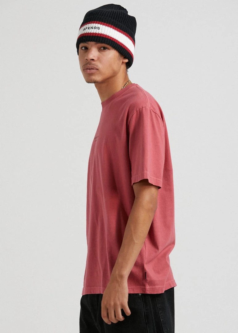 Afends Unisex Campbell - Recycled Stripe Beanie - Black Clothing 4 Afends Unisex Campbell - Recycled Stripe Beanie - Black Clothing