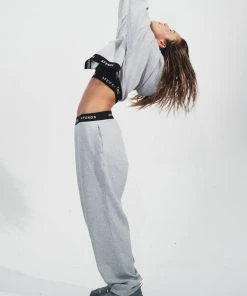 Afends Womens Homebase - Hemp Sweat Pants - Shadow Grey Marle