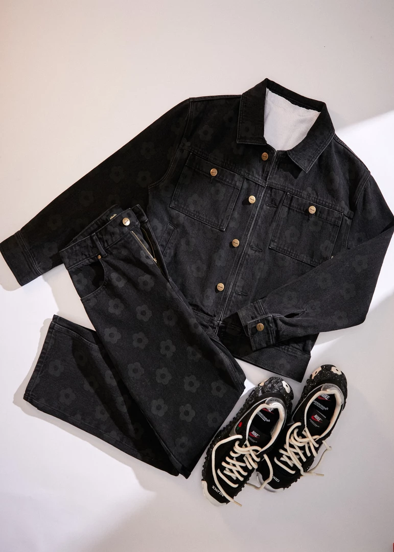 SALE Afends Womens Arlo - Organic Denim Mod Floral Jacket - Washed Black 5 SALE Afends Womens Arlo - Organic Denim Mod Floral Jacket - Washed Black