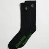 Afends Unisex Happy Hemp - Socks One Pack - Black EVERYDAY ESSENTIALS