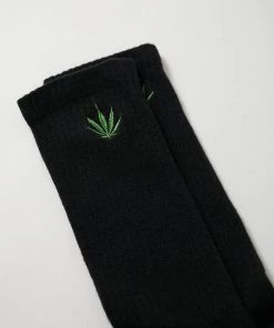 Afends Unisex Happy Hemp - Socks One Pack - Black EVERYDAY ESSENTIALS