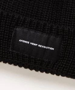 Afends Unisex Minimal - Hemp Wharfie Beanie - Black