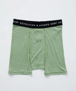 Afends Mens THC - Hemp Boxer Briefs - Moss Clothing