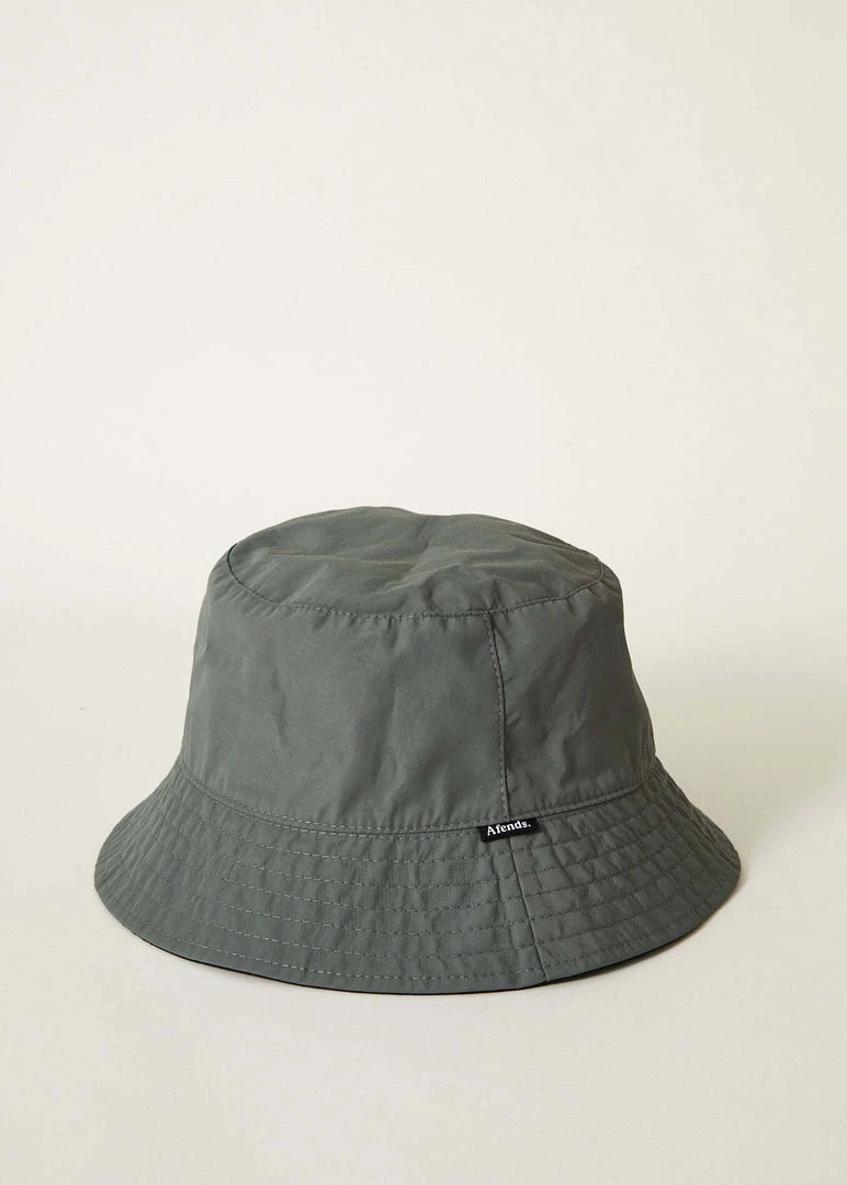 Clothing Afends Unisex Sybil - Recycled Reversible Bucket Hat - Jungle Green 1 Clothing Afends Unisex Sybil - Recycled Reversible Bucket Hat - Jungle Green