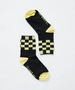 Clothing Afends Unisex Pascale - Hemp Crew Socks - Charcoal