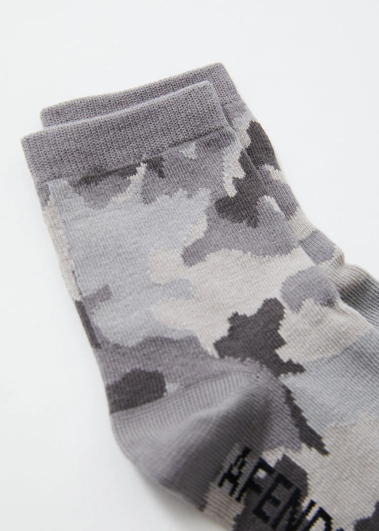 Afends Unisex Cadet - Organic Socks - Camo 2 Afends Unisex Cadet - Organic Socks - Camo
