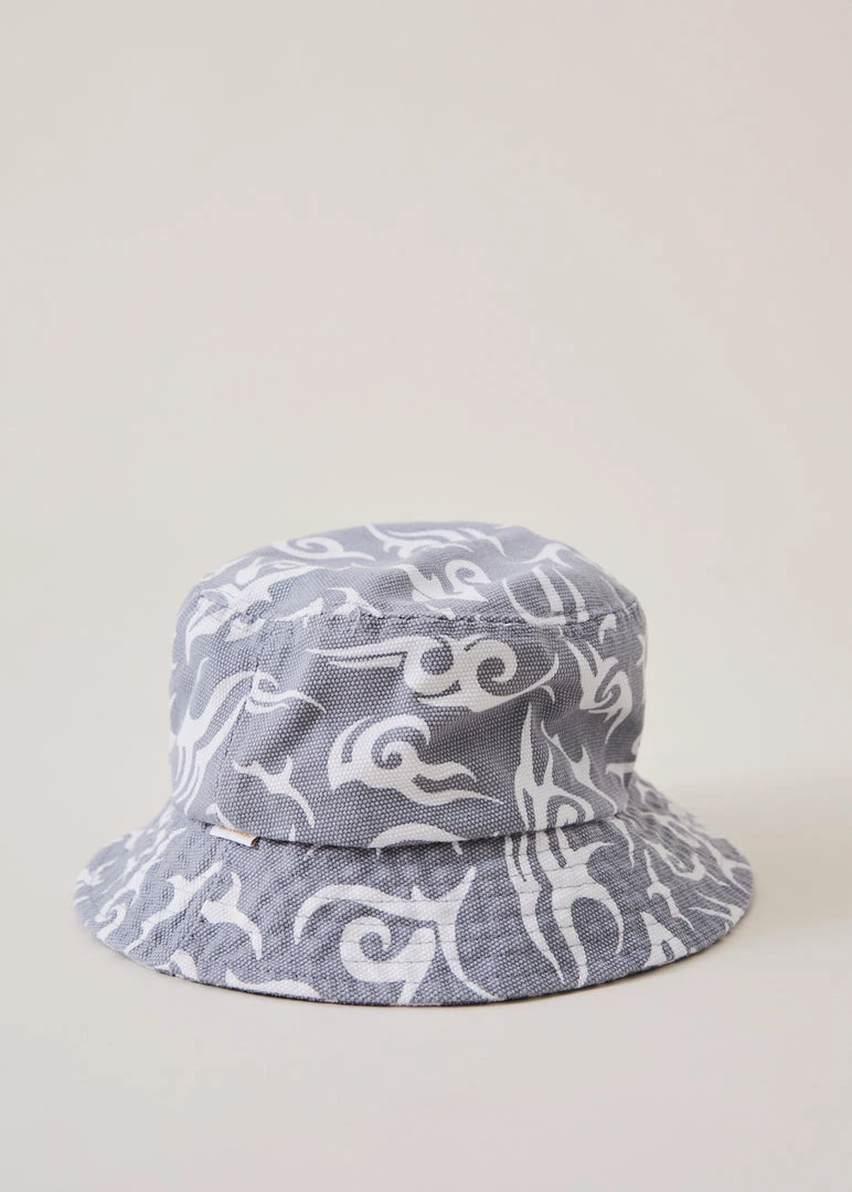 Afends Unisex Tribal - Organic Bucket Hat - Silver Clothing 1 Afends Unisex Tribal - Organic Bucket Hat - Silver Clothing