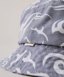 Afends Unisex Tribal - Organic Bucket Hat - Silver Clothing