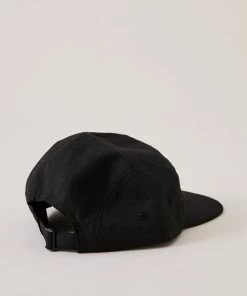 Clothing Afends Unisex Misprint - Organic Panelled Cap - Black
