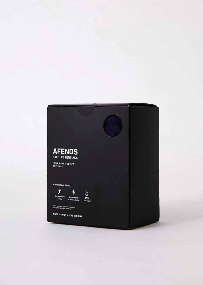 Afends Mens Basis - Hemp Boxer Briefs - Midnight 2 Afends Mens Basis - Hemp Boxer Briefs - Midnight