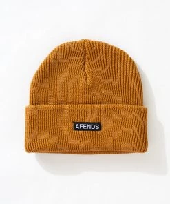 Afends Unisex Home Town - Recycled Beanie - Chestnut Clothing