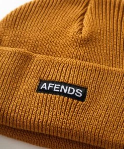 Afends Unisex Home Town - Recycled Beanie - Chestnut Clothing