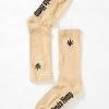 Afends Unisex Happy Hemp - Crew Socks - Bone