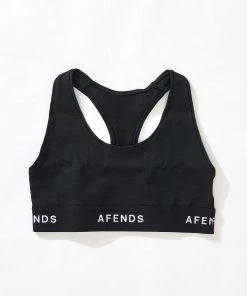 EVERYDAY ESSENTIALS Afends Womens Molly - Hemp Sports Crop - Black