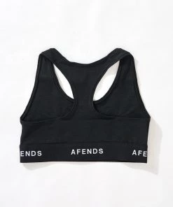 EVERYDAY ESSENTIALS Afends Womens Molly - Hemp Sports Crop - Black