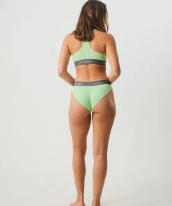 Afends Womens Molly - Hemp Sports Crop - Lime Green
