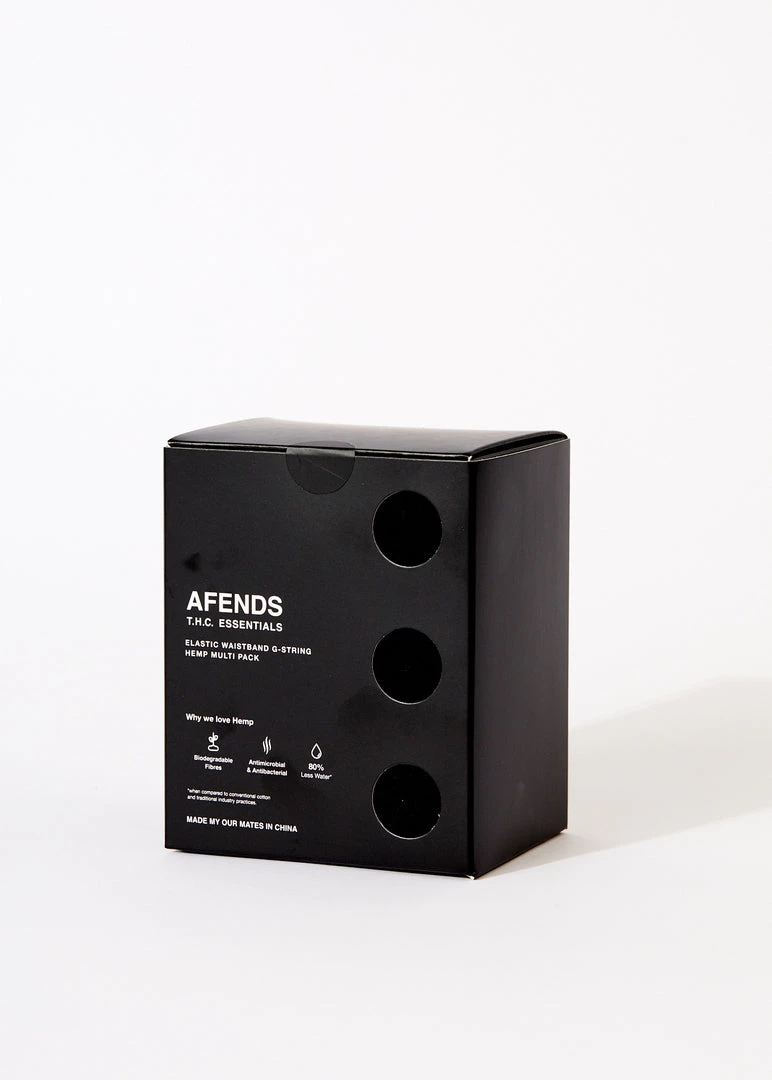 EVERYDAY ESSENTIALS Afends Womens Molly - Hemp G-String Briefs 3 Pack - Black 4 EVERYDAY ESSENTIALS Afends Womens Molly - Hemp G-String Briefs 3 Pack - Black