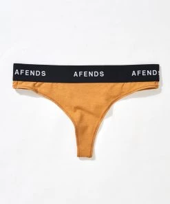 EVERYDAY ESSENTIALS Afends Womens Molly - Hemp G-String Briefs 3 Pack - Chestnut