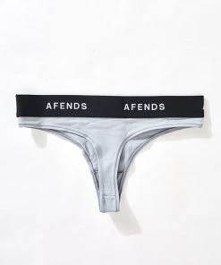 Afends Womens Molly - Hemp G-String Briefs 3 Pack - Shadow EVERYDAY ESSENTIALS