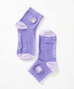 Afends Unisex Revolution - Hemp Crew Socks - Plum