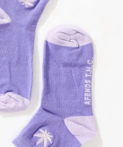 Afends Unisex Revolution - Hemp Crew Socks - Plum