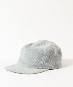 Afends Unisex Attention - Organic Corduroy Panelled Cap - Grey