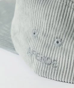 Afends Unisex Attention - Organic Corduroy Panelled Cap - Grey