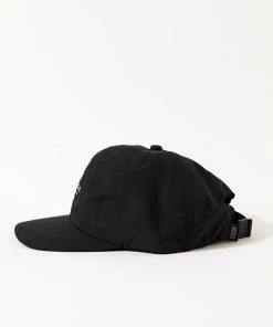 Afends Unisex Credits - Recycled 6 Panel Cap - Black Clothing