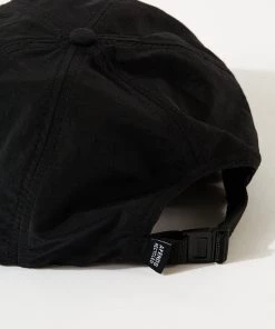 Afends Unisex Credits - Recycled 6 Panel Cap - Black Clothing
