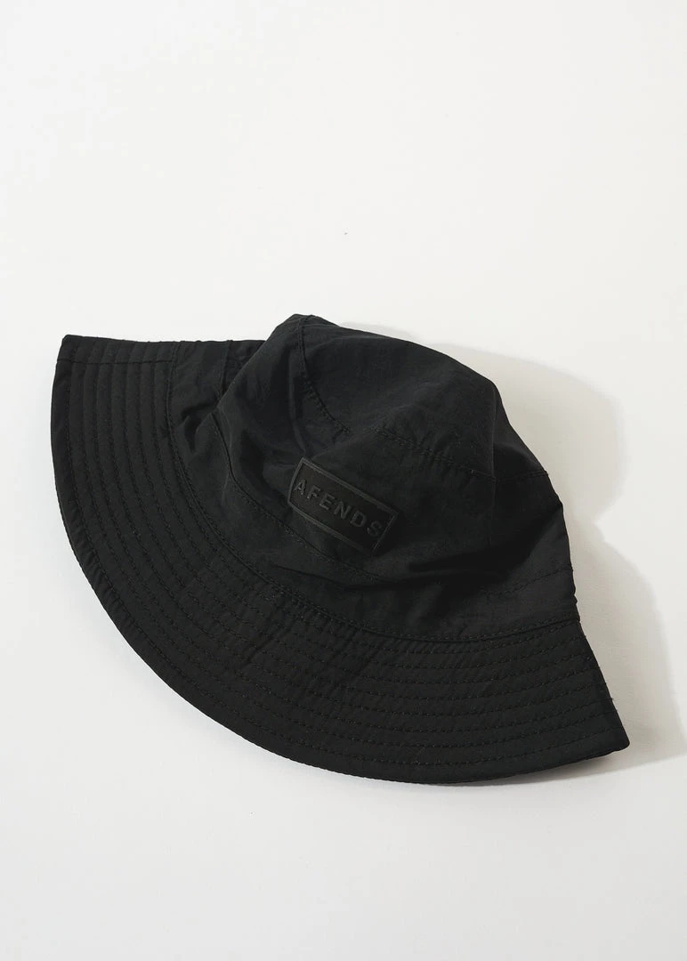 Clothing Afends Unisex Beam Up - Recycled Spray Bucket Hat - Black 3 Clothing Afends Unisex Beam Up - Recycled Spray Bucket Hat - Black