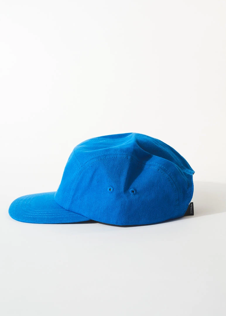 Afends Unisex Rolled Up - Hemp Panelled Cap - Electric Blue 3 Afends Unisex Rolled Up - Hemp Panelled Cap - Electric Blue