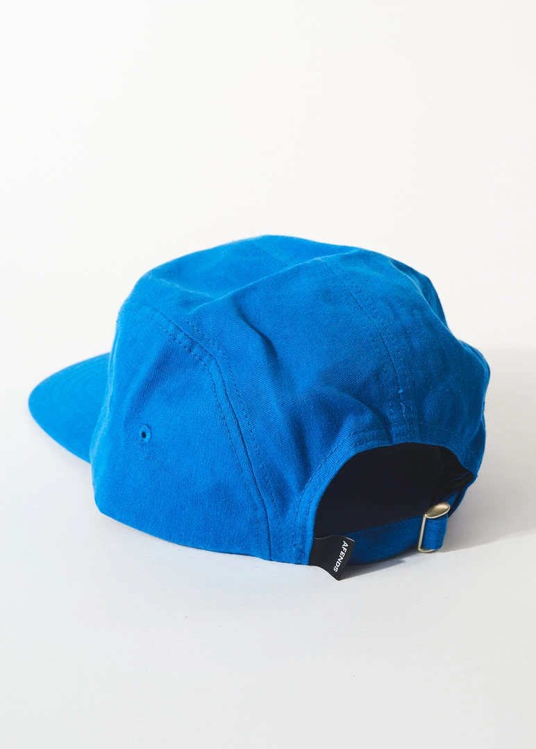 Afends Unisex Rolled Up - Hemp Panelled Cap - Electric Blue 4 Afends Unisex Rolled Up - Hemp Panelled Cap - Electric Blue