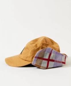Afends Unisex Colby - Hemp Flap 5 Panel Cap - Chestnut
