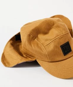 Afends Unisex Colby - Hemp Flap 5 Panel Cap - Chestnut