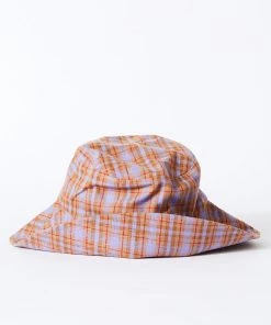 Clothing Afends Unisex Colby - Hemp Check Bucket Hat - Plum 8 Clothing Afends Unisex Colby - Hemp Check Bucket Hat - Plum