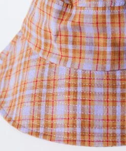 Clothing Afends Unisex Colby - Hemp Check Bucket Hat - Plum 9 Clothing Afends Unisex Colby - Hemp Check Bucket Hat - Plum