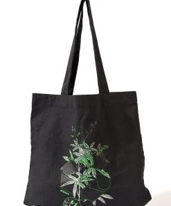 Afends Unisex Build It - Hemp Tote Bag - Charcoal Clothing