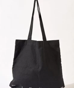 Afends Unisex Build It - Hemp Tote Bag - Charcoal Clothing