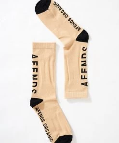 Clothing Afends Unisex Solitude - Organic Crew Socks - Bone