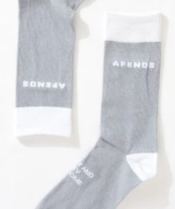 Afends Unisex Build It - Hemp Crew Socks - Grey