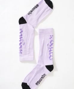 Afends Unisex Tracks - Recycled Crew Socks - Tulip