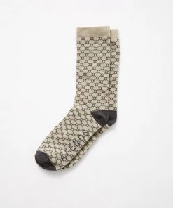 Afends Unisex Anthology - Unisex Recycled Crew Socks - Cement NEW ARRIVALS