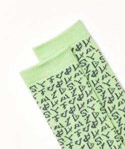 NEW ARRIVALS Afends Unisex Tagged - Unisex Hemp Crew Socks - Lime Green