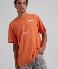 Clothing Afends Unisex Maximum - Unisex Organic Retro Fit T-Shirt - Sunset